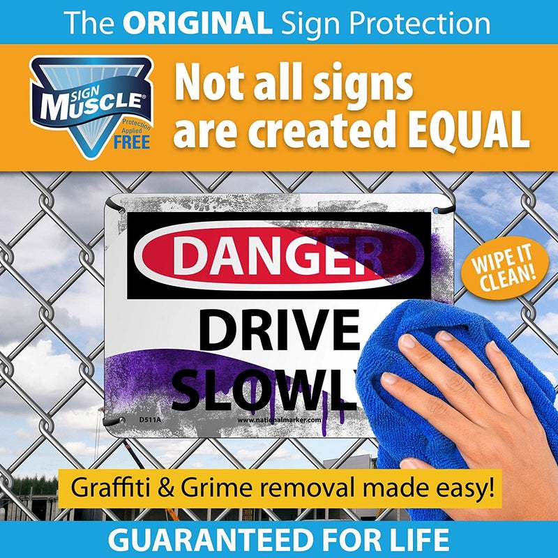 NMC HDFS212 CAUTION-TRIPPING HAZARD Sign with Graphic– 10.75 in. x 24.63 in. Heavy-Duty Plastic, Double-Sided Floor Sign with Black on Yellow - Image 3
